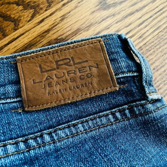 LRL Lauren Ralph Lauren Classic Straight Jeans Sz 4 Medium Wash - Picture 13 of 14